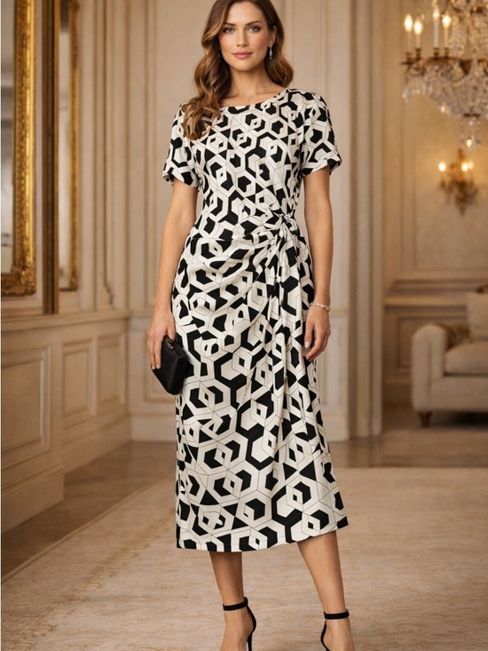 Diane Von Furstenberg Dresses & Skirts - DVF Iconic Silk Wrap Midi Dress Chain Print Luxe 4